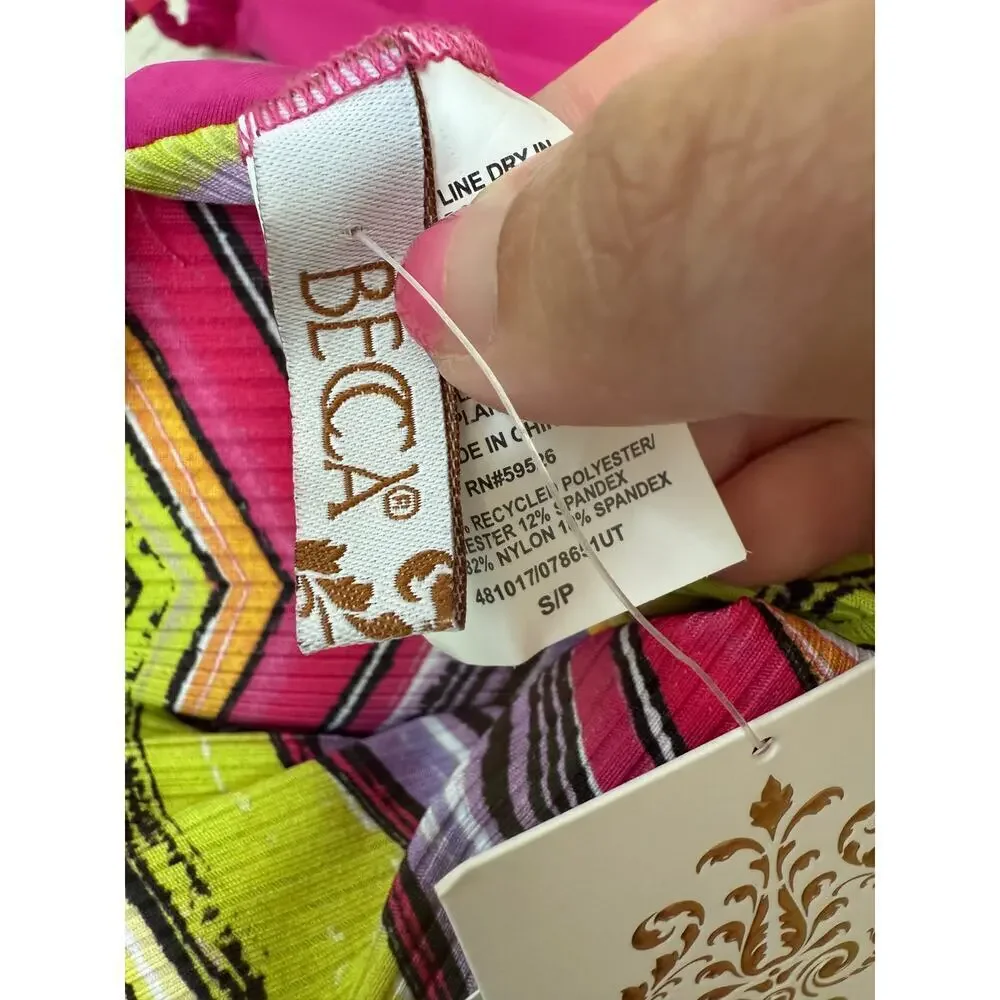 Becca Women's Pink Farah Reversible One Piece Size S